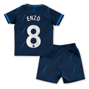 Chelsea Enzo Fernandez #8 Udebanesæt Børn 2023-24 Kort ærmer (+ korte bukser)